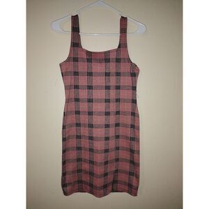 Popular Basics‎ Women's Sleeveless Pink Plaid Dress size large
